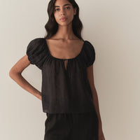 SOLINA TOP -- BLACK