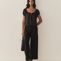 SOLINA TOP -- BLACK