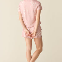 Karli Summer Jersey PJ Set in Blush Stars