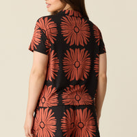 Karli Summer Jersey PJ Set in Desert Bloom