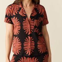 Karli Summer Jersey PJ Set in Desert Bloom