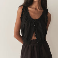 TRAVELER TOP -- BLACK