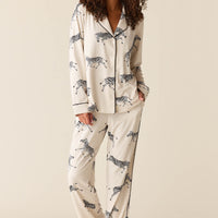 Winter Cloud Jersey PJ Set in Animalia