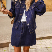 Dark Blue Denim Tara Skirt