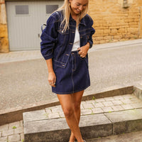 Dark Blue Denim Tara Skirt