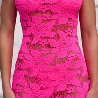 Velencia Mini Dress Neon Pink
