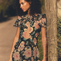 AMIRA DRESS -- ROSE GARDEN FLORAL
