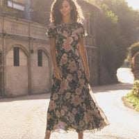 AMIRA DRESS -- ROSE GARDEN FLORAL