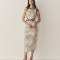 AMORETTE DRESS -- RIVIERA FOULARD