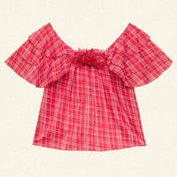 ANALICIA TOP -- SYLVIE PLAID