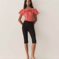 ANALICIA TOP -- SYLVIE PLAID