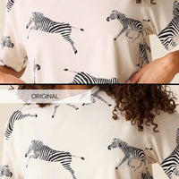 Maddie Cloud Jersey PJ Set in Animalia (Color Variation)