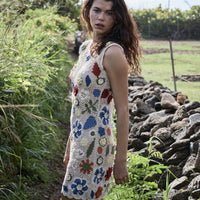 ANNALISA DRESS -- CREAM MULTI