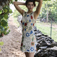 ANNALISA DRESS -- CREAM MULTI