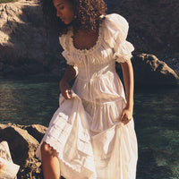BARDOT DRESS -- POWDER