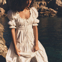 BARDOT DRESS -- POWDER