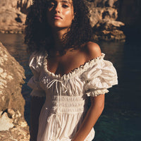 BARDOT DRESS -- POWDER
