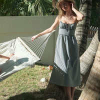 BELLINE DRESS -- NOIR LA MADDALENA GINGHAM