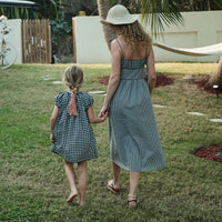 BELLINE DRESS -- NOIR LA MADDALENA GINGHAM