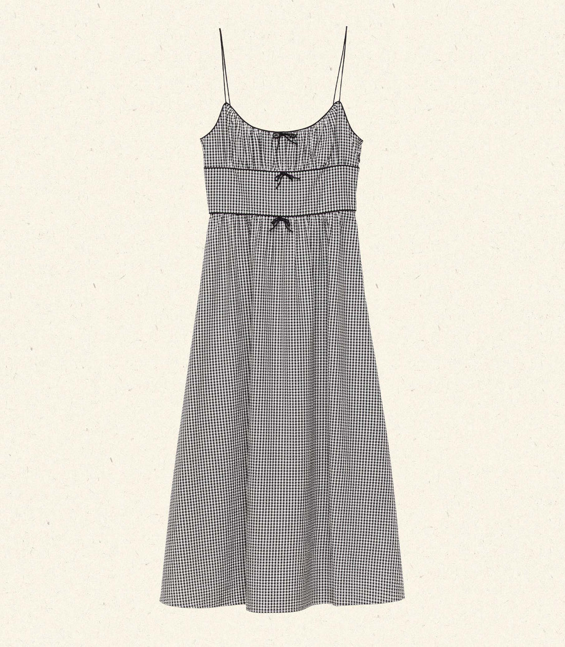 BELLINE DRESS -- NOIR LA MADDALENA GINGHAM