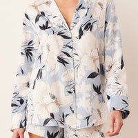 Charlotte Luxe Satin PJ Set in Gardenia