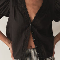 BRIGITTA TOP -- BLACK