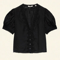 BRIGITTA TOP -- BLACK