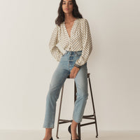 CANDACE TOP -- RIVIERA FOULARD