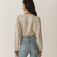 CANDACE TOP -- RIVIERA FOULARD