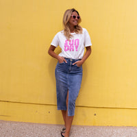 Denim Cameo Skirt