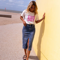 Denim Cameo Skirt