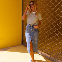 Denim Cameo Skirt