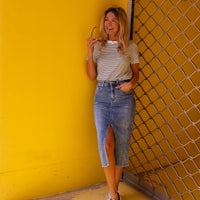 Denim Cameo Skirt