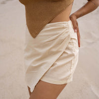Beige Linen Matheo Skort
