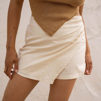 Beige Linen Matheo Skort