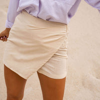 Beige Linen Matheo Skort
