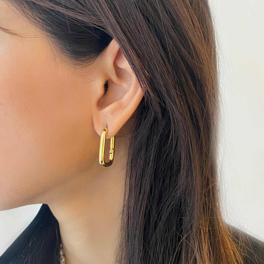 Rectangle Hoop Earrings