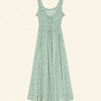 EMMARETTA DRESS -- PERIDOT TEA FLORAL