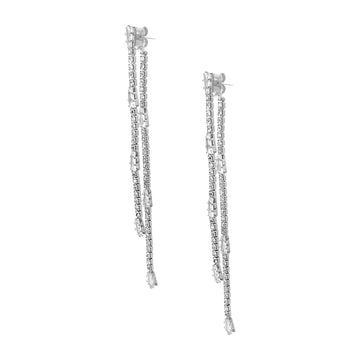 Double Strand Crystal Earrings