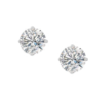14K Faux Diamond Stud Earrings