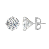 14K Faux Diamond Stud Earrings