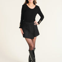 Black Simon Tweed Skort