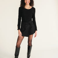 Black Simon Tweed Skort