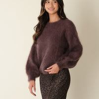 Chocolate and Black Leopard Ben Skirt