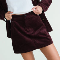 Burgundy Frederik Skirt