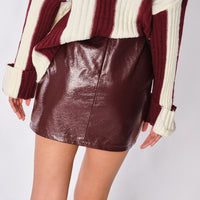 Burgundy Gavan Skirt