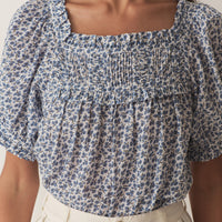 FRANCES TOP -- CORNFLOWER HILLSIDE BLOOM