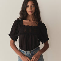 FRANCES TOP -- BLACK