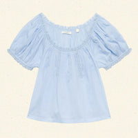 FREDERICA TOP -- ICY BLUE