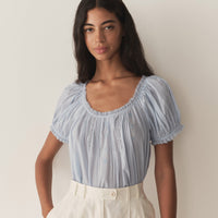 FREDERICA TOP -- ICY BLUE